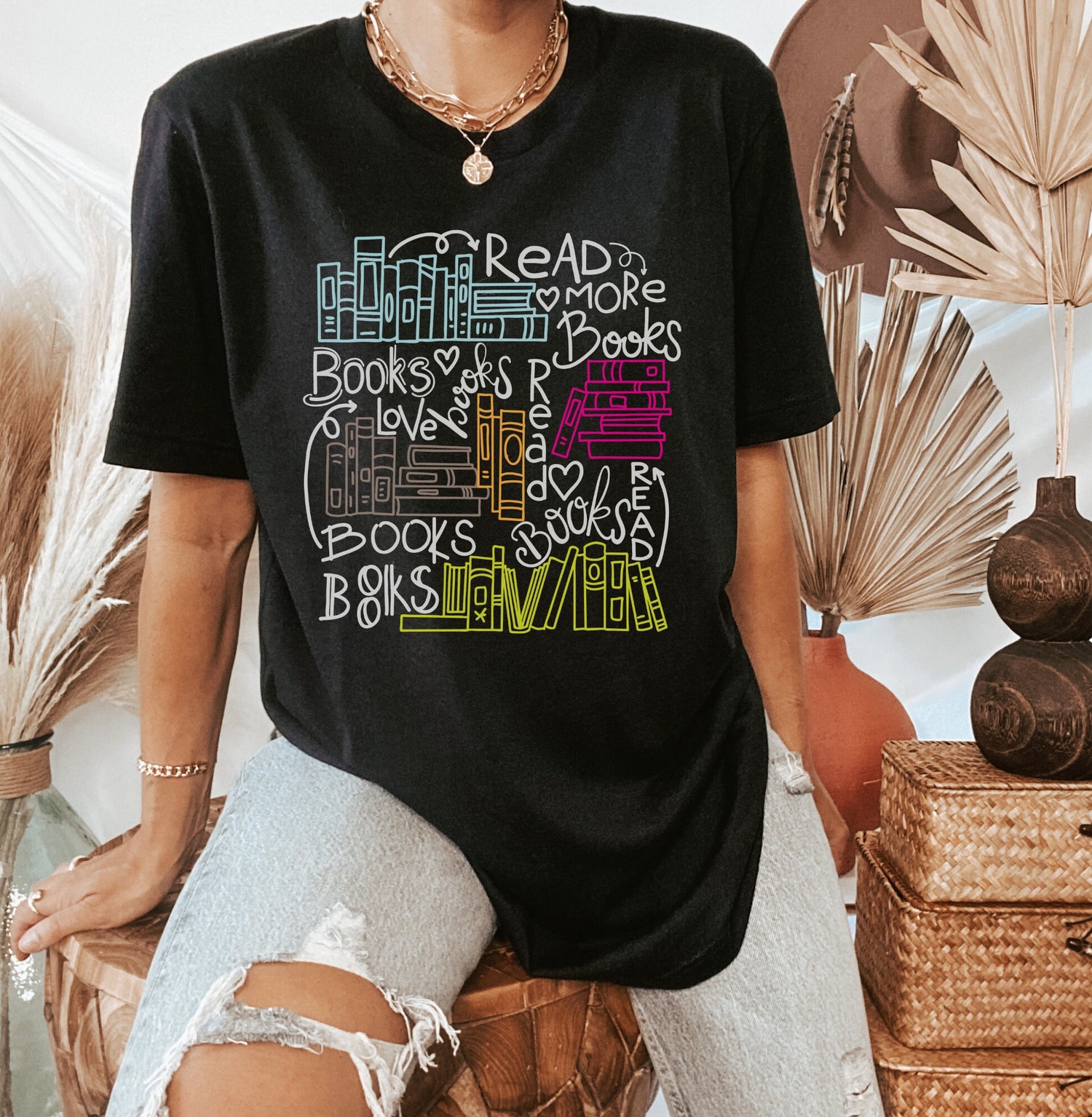 Read More Books Readers Lover Librarian Teacher Literature Women Shirt image 3