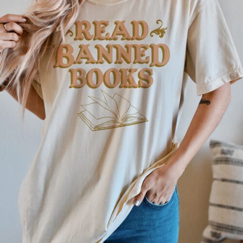 Vintage Read Banned Books Trendy Friend Babe Librarian Fantasy Smut Shirt image 0