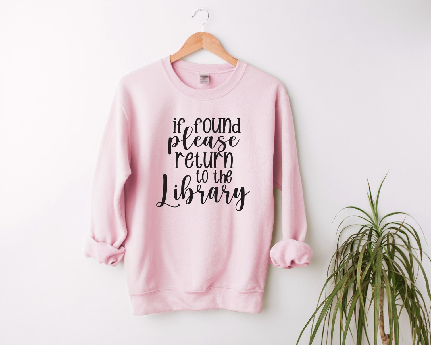 If Found Please Return To The Library Bookish Librarian Academia Sweatshirt image 2