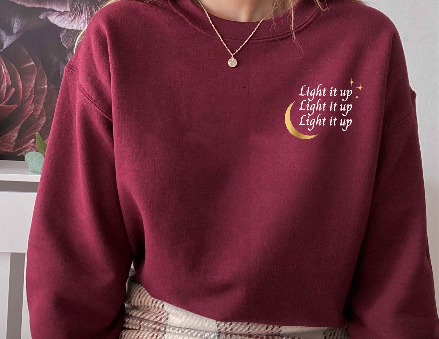 SJM Light It Up Crescent City House Of Earth And Blood Bookish Sweatshirt image 4