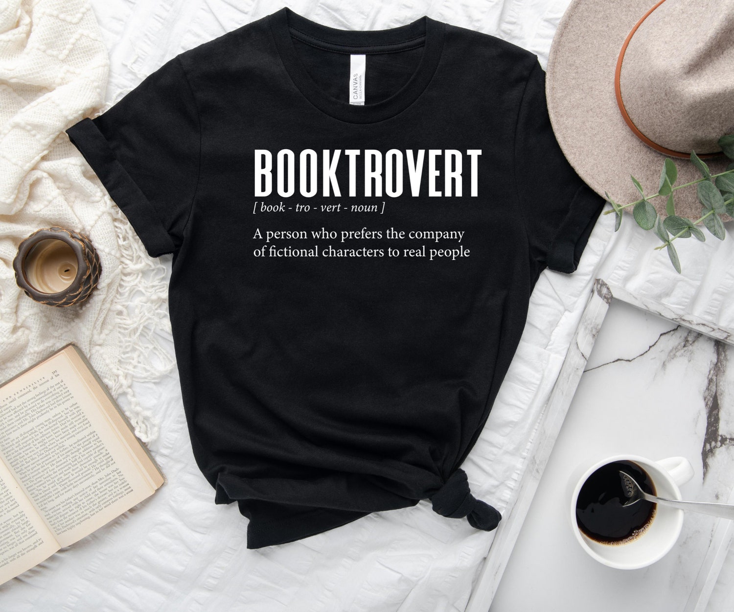 Booktrovert Definition Bibliophile Lover Reading Teacher Librarian Shirt image 4