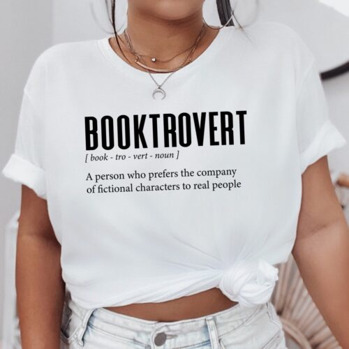 Booktrovert Definition Bibliophile Lover Reading Teacher Librarian Shirt image 0