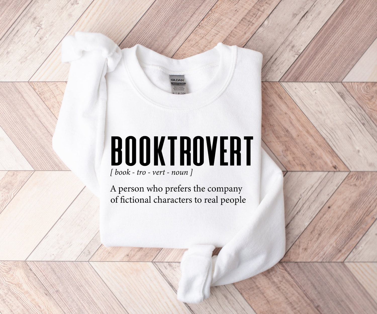 Booktrovert Definition Bibliophile Lover Reading Librarian Teacher Sweatshirt image 5