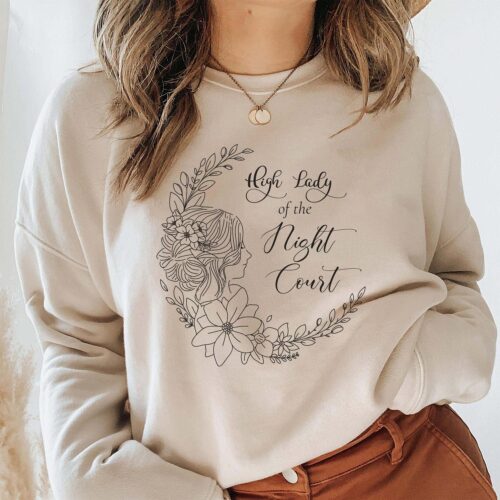 High Lady Of The Night Court Inspired Acotar Bookish Fandom Sweatshirt image 0