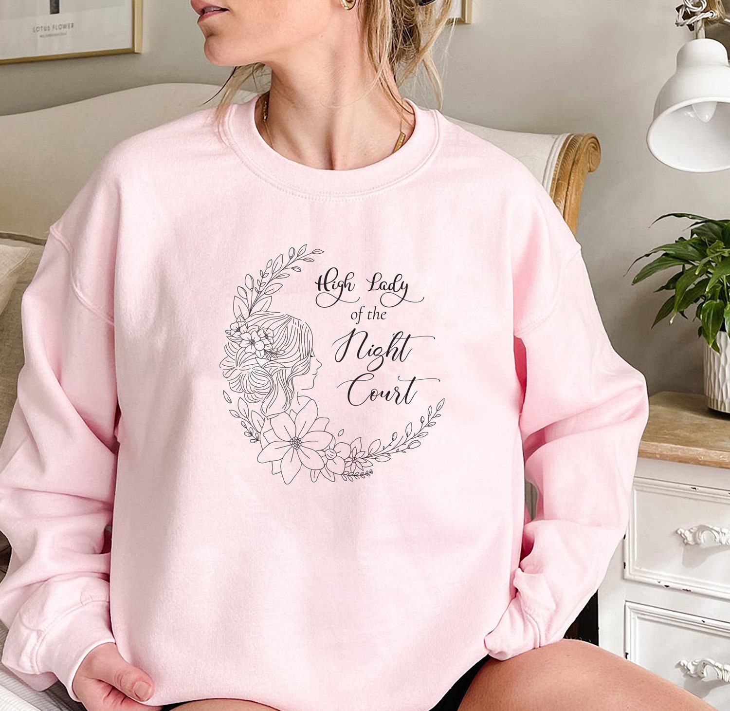 High Lady Of The Night Court Inspired Acotar Bookish Fandom Sweatshirt image 4