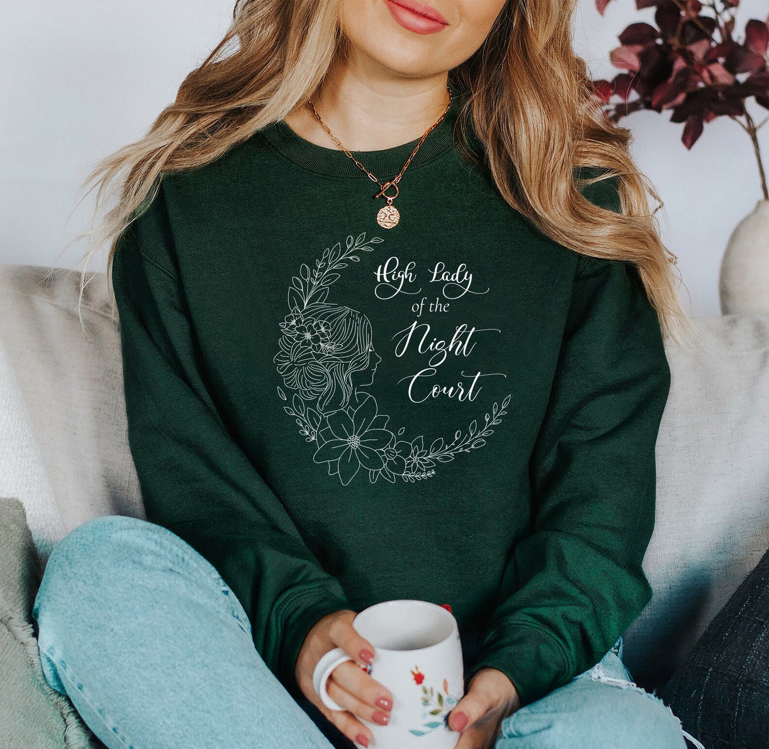 High Lady Of The Night Court Inspired Acotar Bookish Fandom Sweatshirt image 5