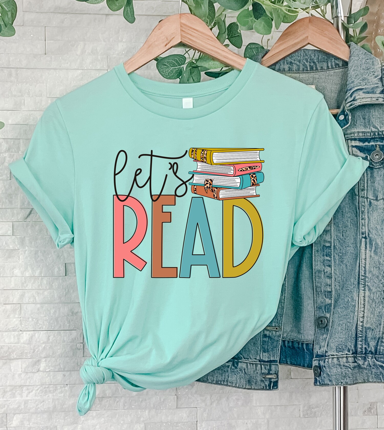 Let's Read Shirt Book Lover Librarian Teacher Bookworm Reading Nature Lover Gift image 4