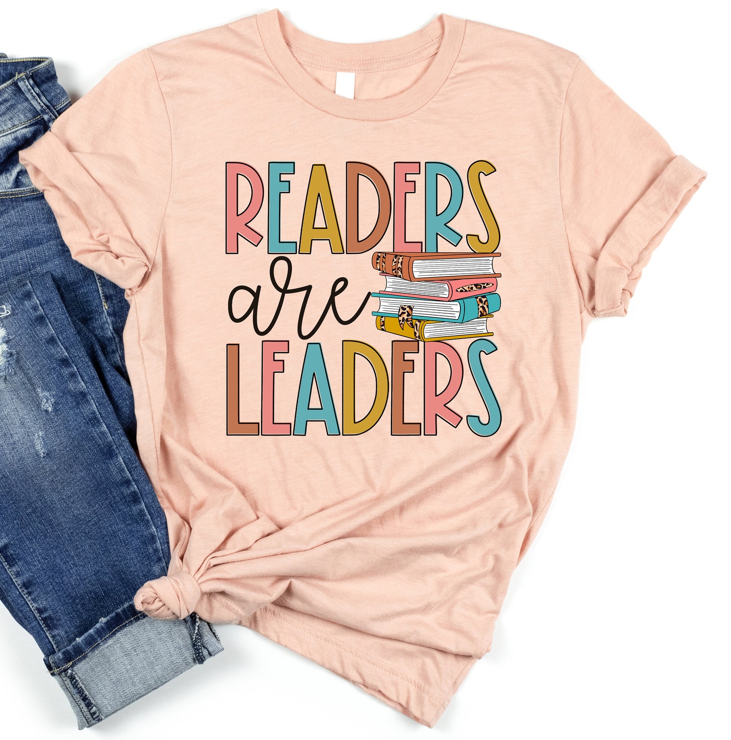 Readers Are Leaders Book Lover T-Shirt Reading & Library Gift Best Friend Present image 1