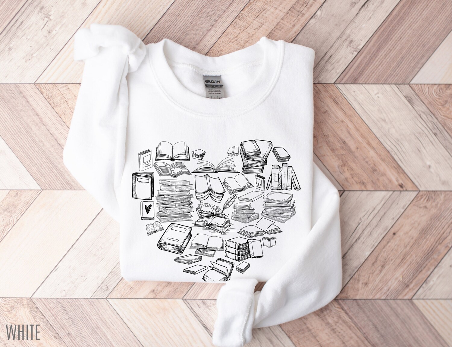 Book Heart Lover Reading Bibliophile Death by TBR Librarian Sweatshirt image 3