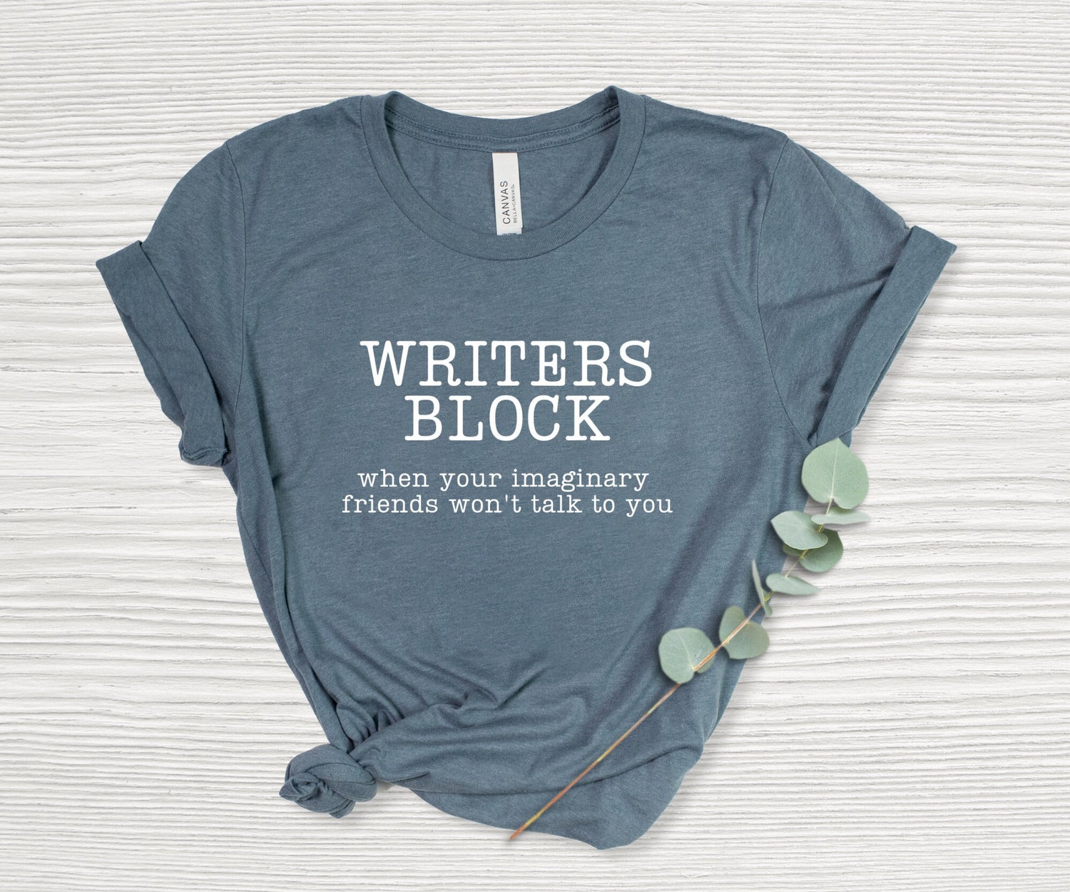 Writers Block When Your Imaginary Friends Won't Talk To You Funny Book Author Shirt image 4