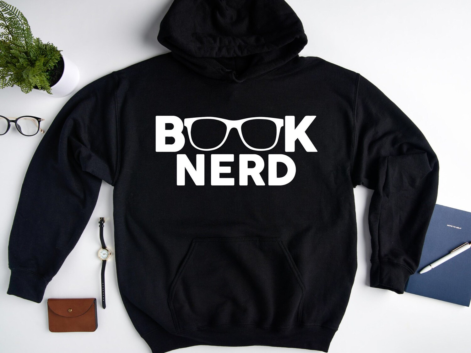 Book Nerd Lover Funny Reading Glass Librarian Teacher Literature Hoodie image 4