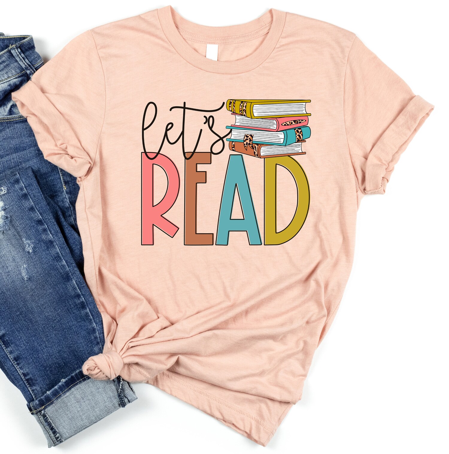 Let's Read Shirt Book Lover Librarian Teacher Bookworm Reading Nature Lover Gift image 2