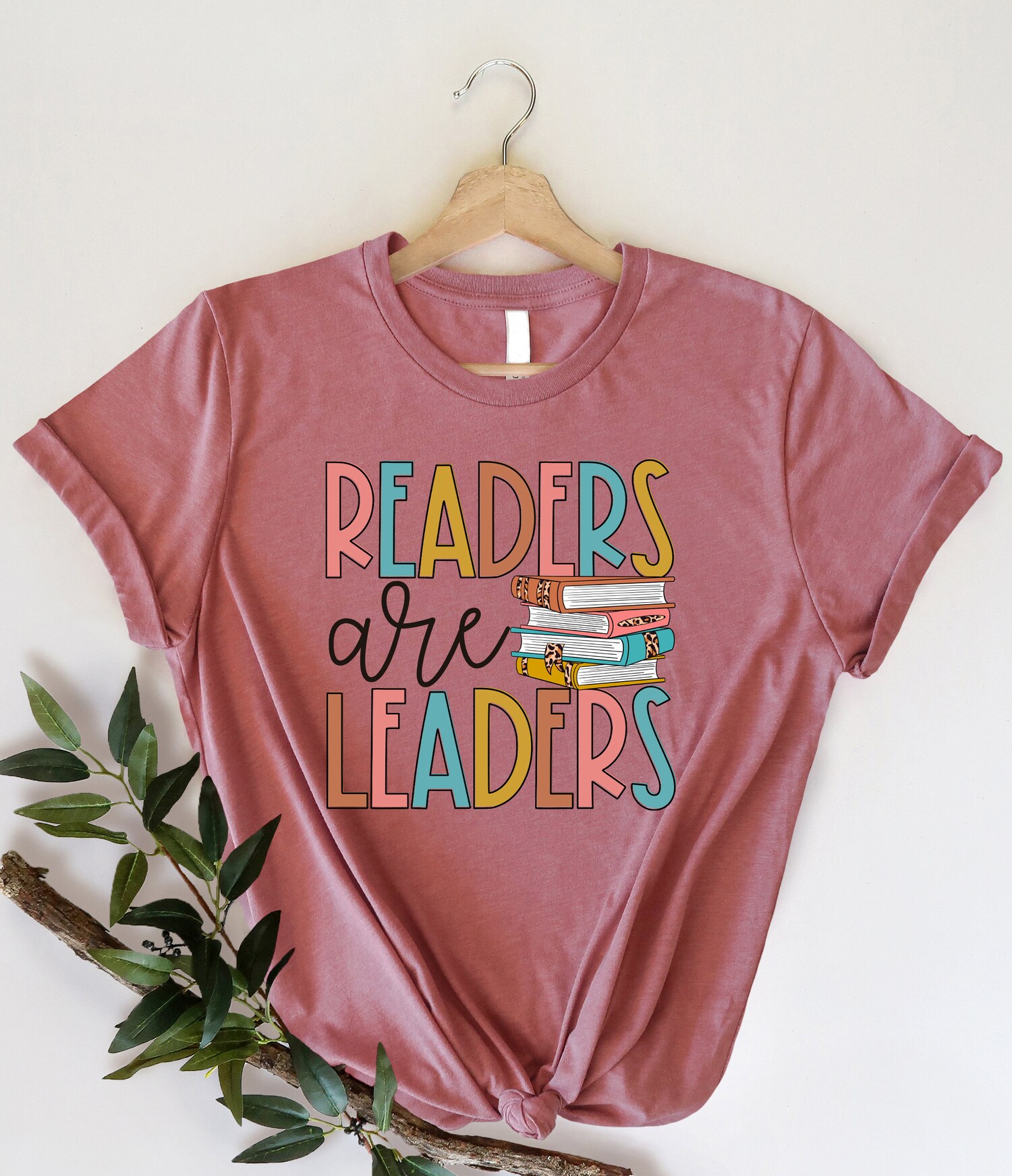 Readers Are Leaders Book Lover T-Shirt Reading & Library Gift Best Friend Present image 4