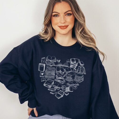 Book Heart Lover Reading Bibliophile Death By TBR Nerd Cute Sweatshirt image 0