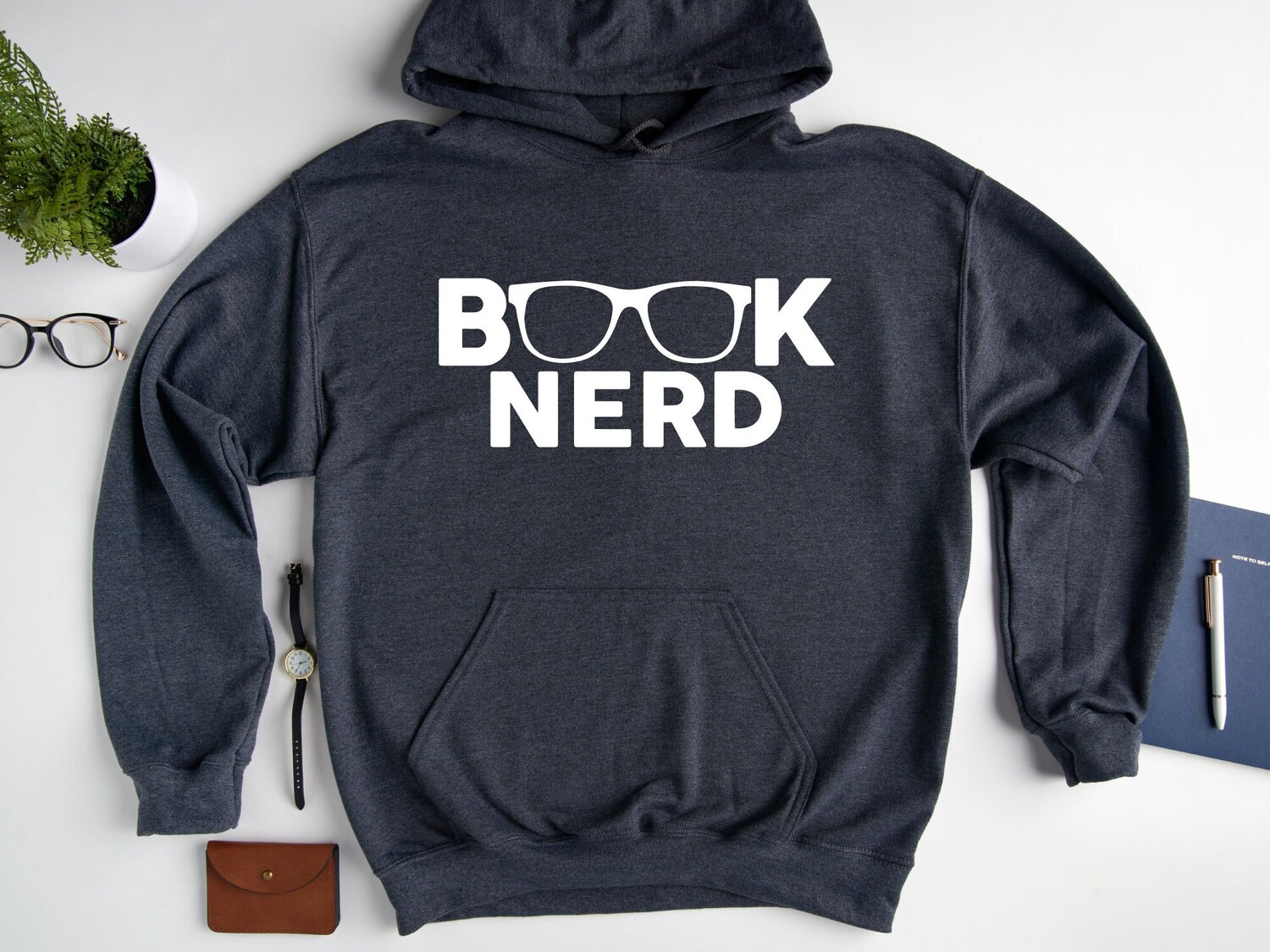 Book Nerd Lover Funny Reading Glass Librarian Teacher Literature Hoodie image 5