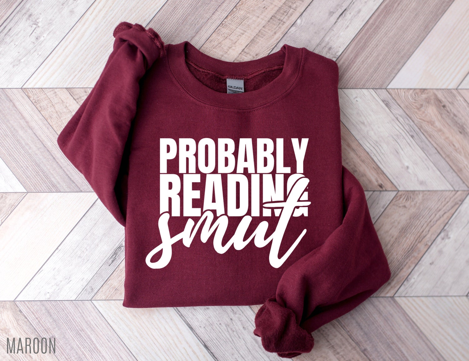 Probably Reading Smut TBR Pile Bookish Lover FBAA ACOTAR Dark Romance Fantasy Sweatshirt image 2