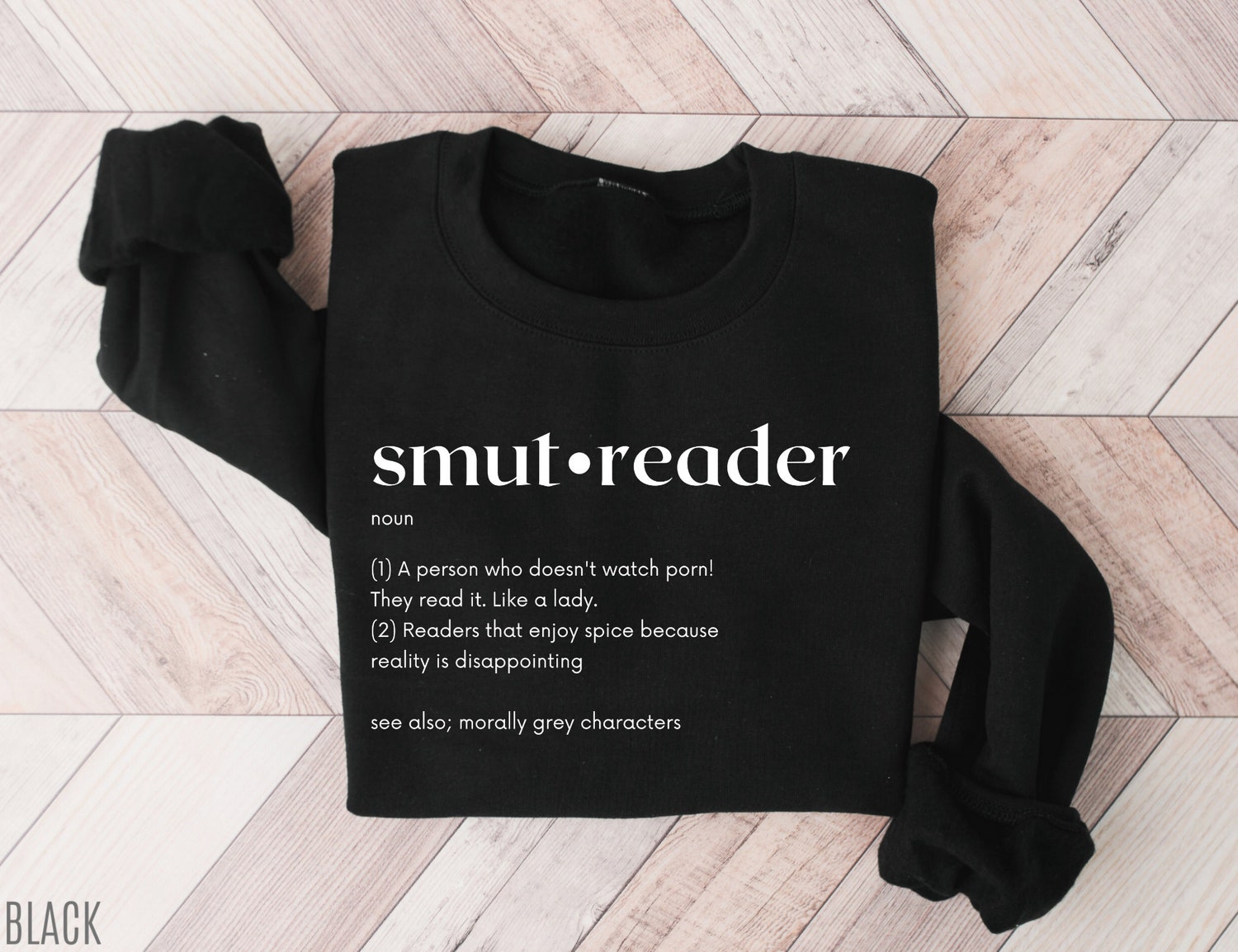 Smut Reader Definition Spicy Bookish Funny Dark Romance Literacy Sweatshirt image 4