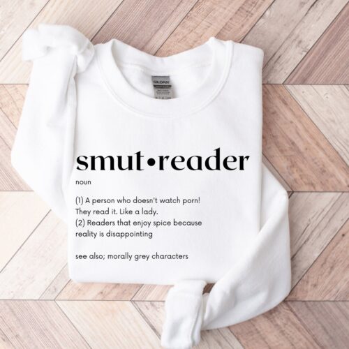 Smut Reader Definition Spicy Book Funny Dark Romance Librarian Sweatshirt image 0