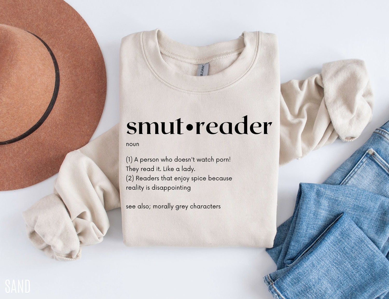 Smut Reader Definition Spicy Bookish Funny Dark Romance Literacy Sweatshirt image 1