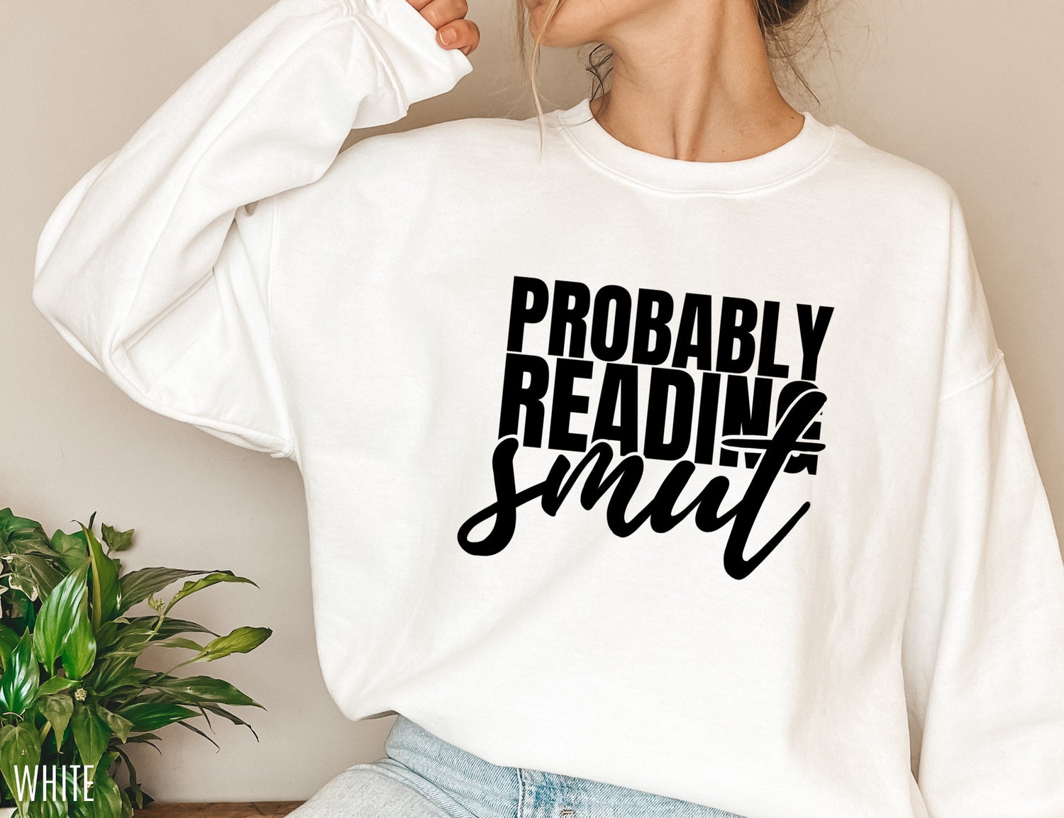 Probably Reading Smut TBR Pile Bookish Lover FBAA ACOTAR Dark Romance Fantasy Sweatshirt image 5