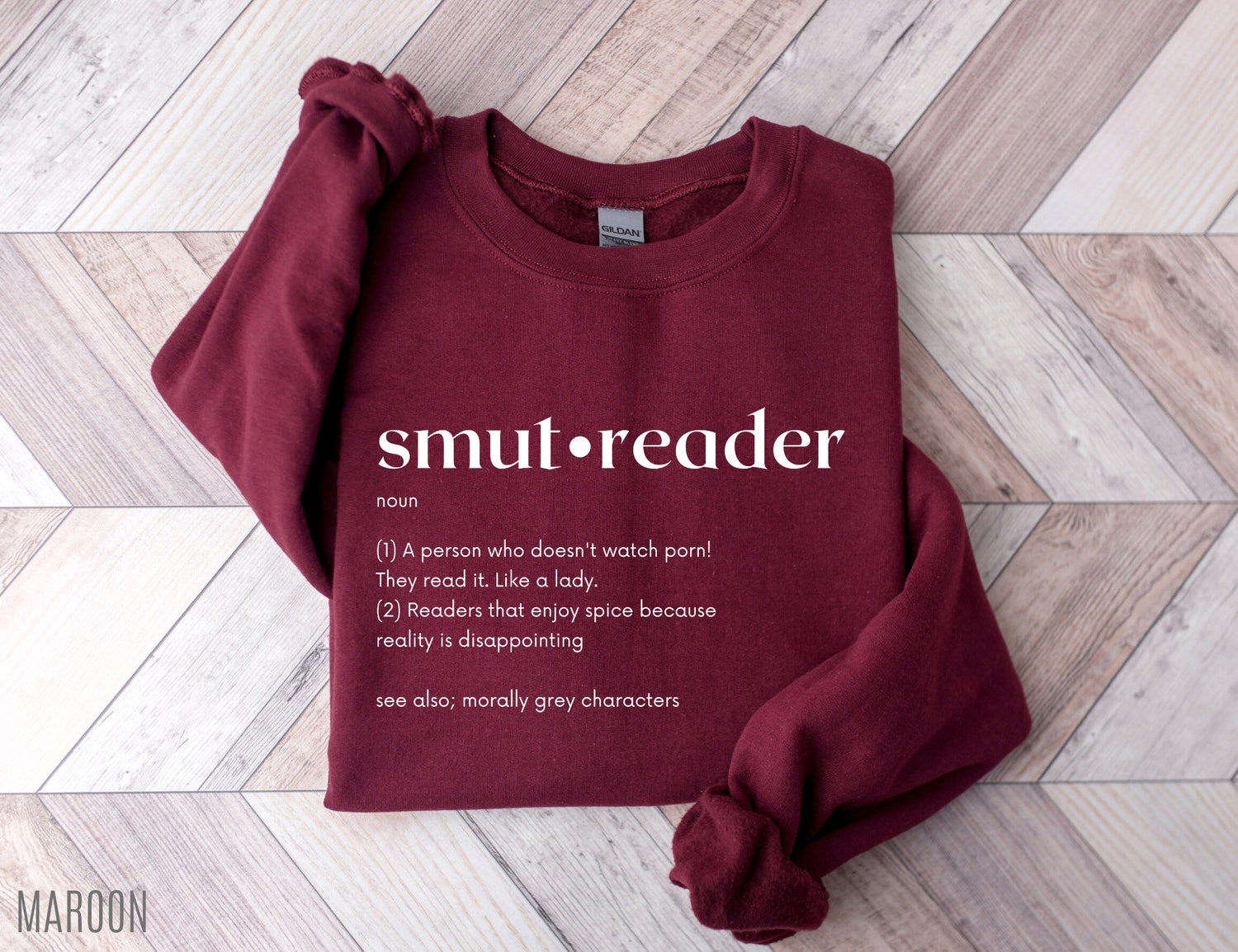 Smut Reader Definition Spicy Bookish Funny Dark Romance Literacy Sweatshirt image 3