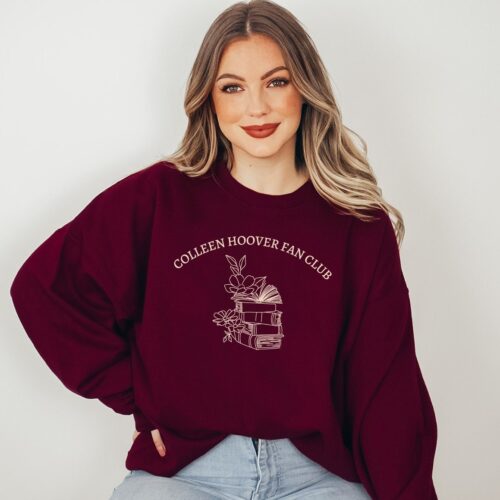 Colleen Hoover Fan Club Flower Floral Fandom Botanical Bookish Sweatshirt image 0