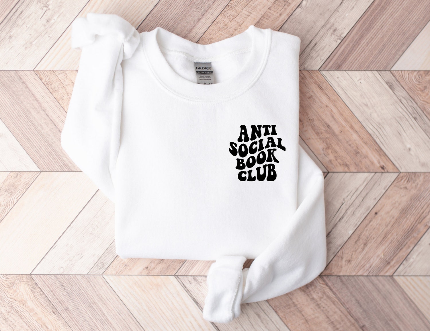 Anti Social Book Club Crew Reading Lovers Teacher Librarian Sweatshirt image 2