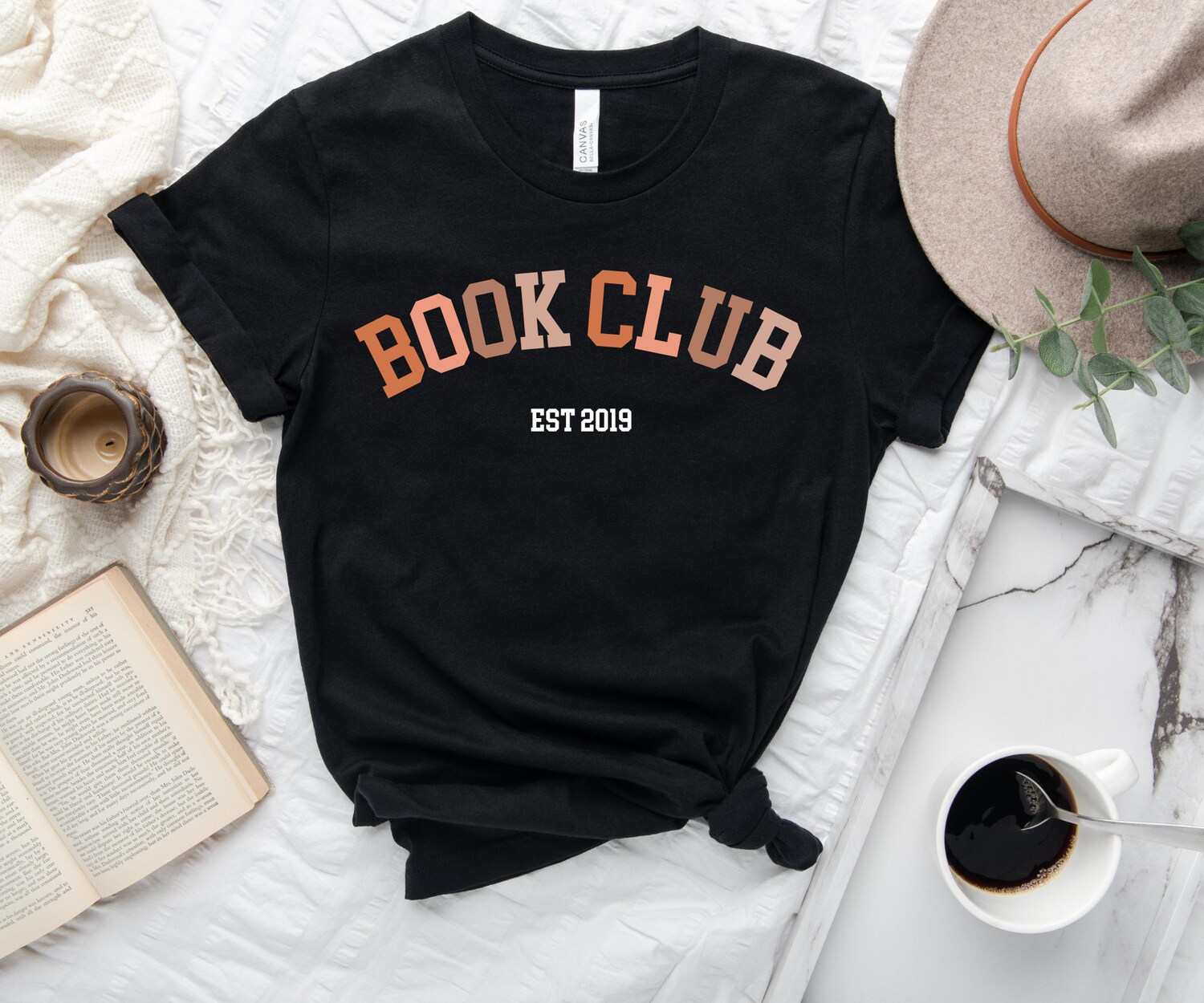 Custom Book Club Personalized Group Bookish Teacher Librarian Crew Shirt image 3