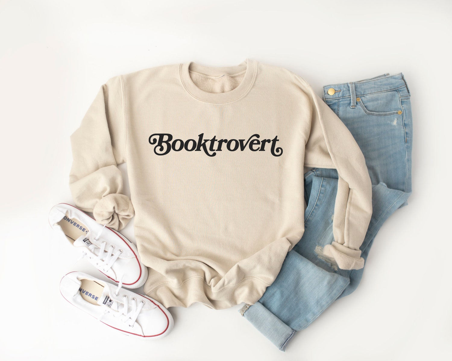 Booktrovert Reading Funny Lovers Literature Librarians Nerd Sweatshirt image 2