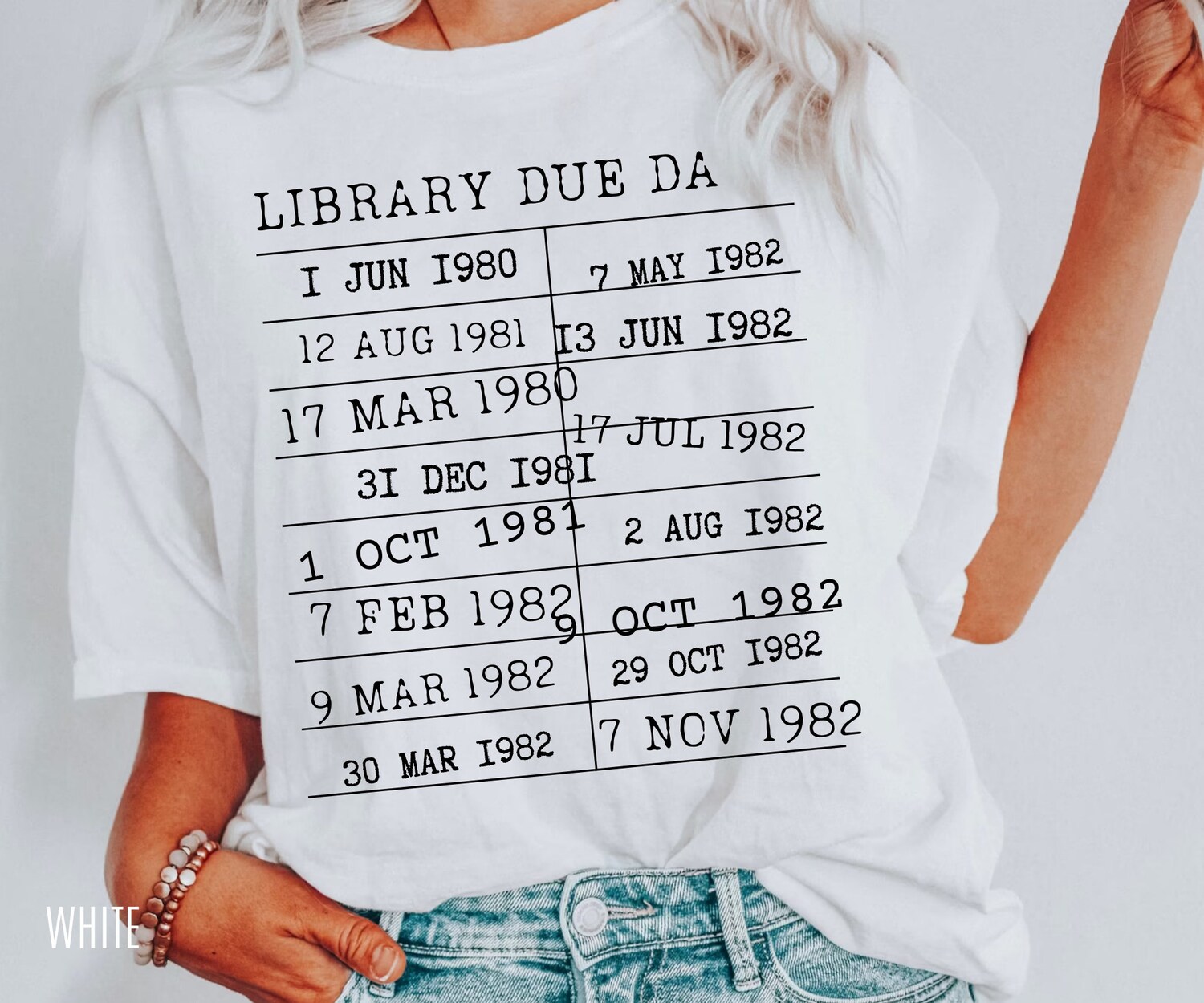 Library Due Date Return Card Book Lovers Literature Teacher Nerd Shirt image 1