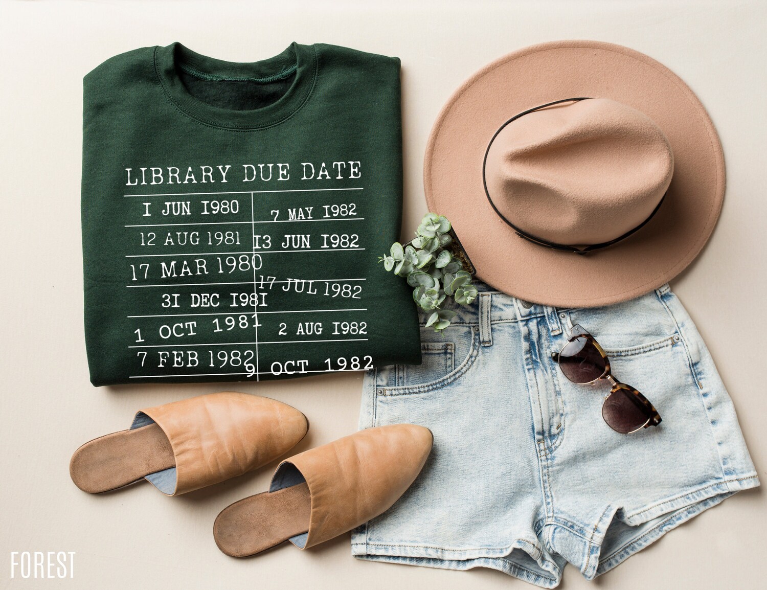 Library Due Date Return Card Bookish Lover Literature Women Sweatshirt image 2