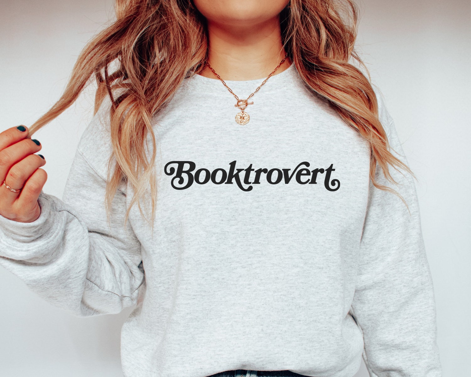 Booktrovert Reading Funny Lovers Literature Librarians Nerd Sweatshirt image 1