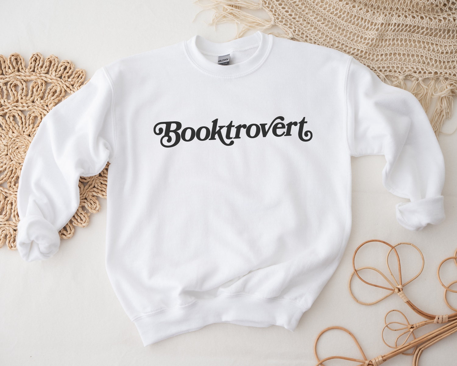 Booktrovert Reading Funny Lovers Literature Librarians Nerd Sweatshirt image 3