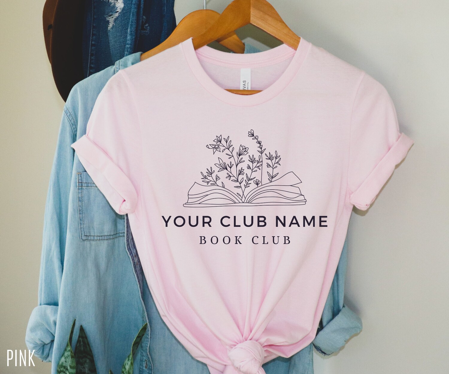 Custom Book Club Reading Flower Floral Teacher Librarian Literature Shirt image 2