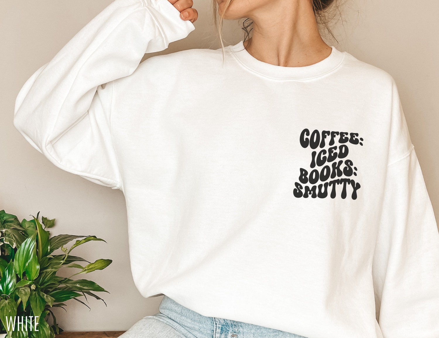 Coffee Iced Books Smutty Lover Smut Reading Librarian Dark Romance Sweatshirt image 2