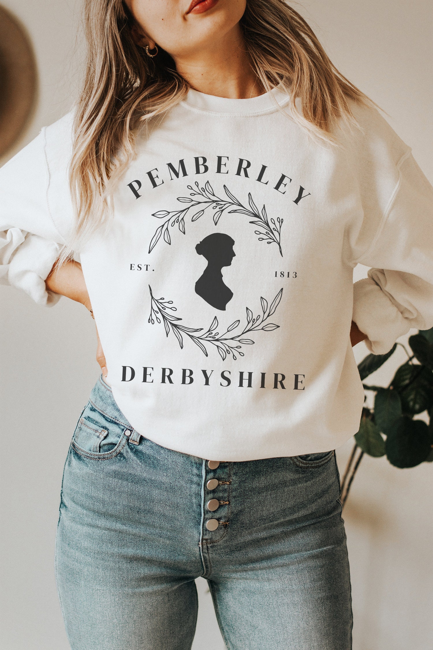 Dark Academia Pemberley Jane Austen Bookish Librarian Reading Sweatshirt image 1