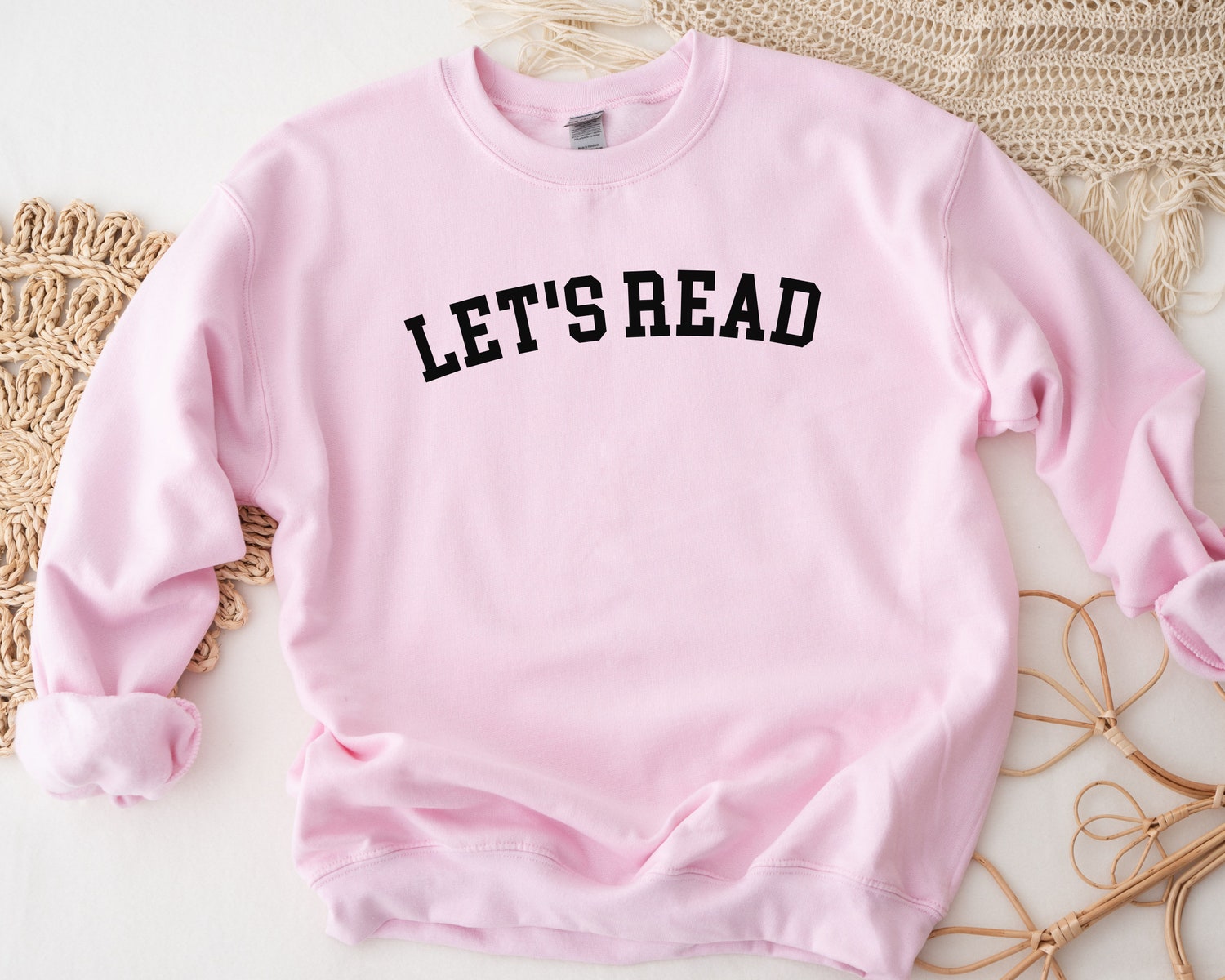 Let's Read Bookish Lovers Librarian Teacher Cute Nerd Women Sweatshirt image 1