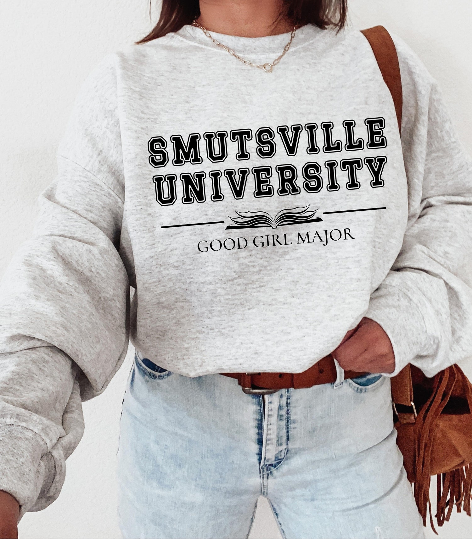 Smutsville University Good Girl Major I'd Rather Be Reading Smut Books Sweatshirt image 4