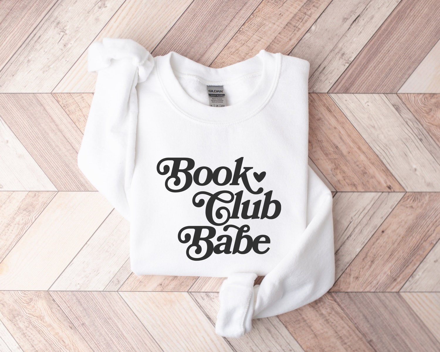 Book Club Babe Heart Librarian Nerd Lovers Cute Women Reading Sweatshirt image 2