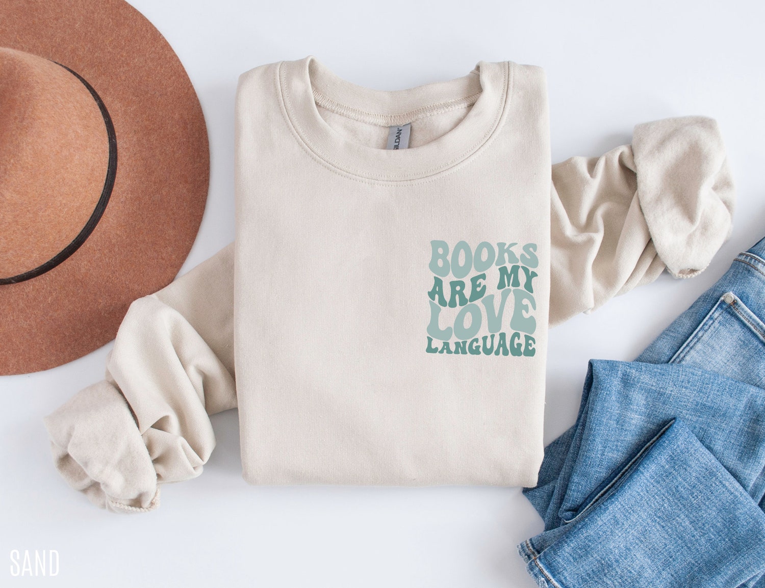 Books Are My Love Language Author Librarian Reader Club Nerd Sweatshirt image 3