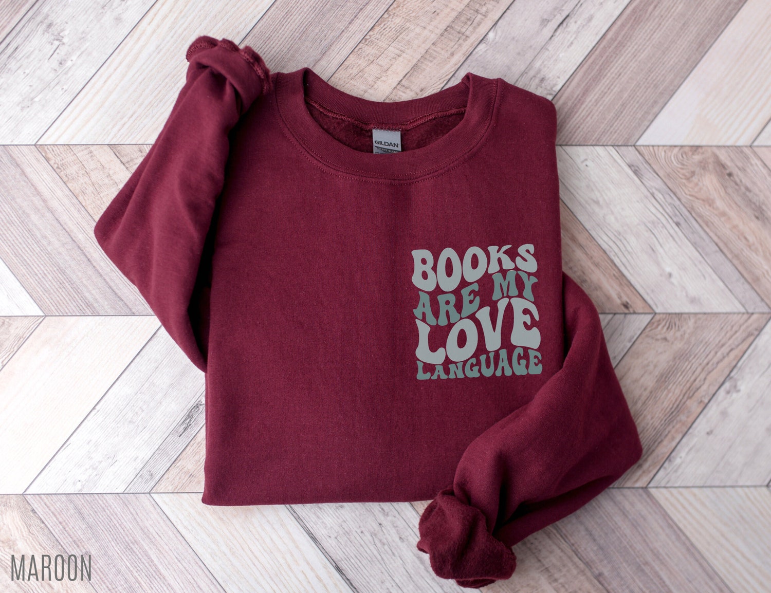 Books Are My Love Language Author Librarian Reader Club Nerd Sweatshirt image 5