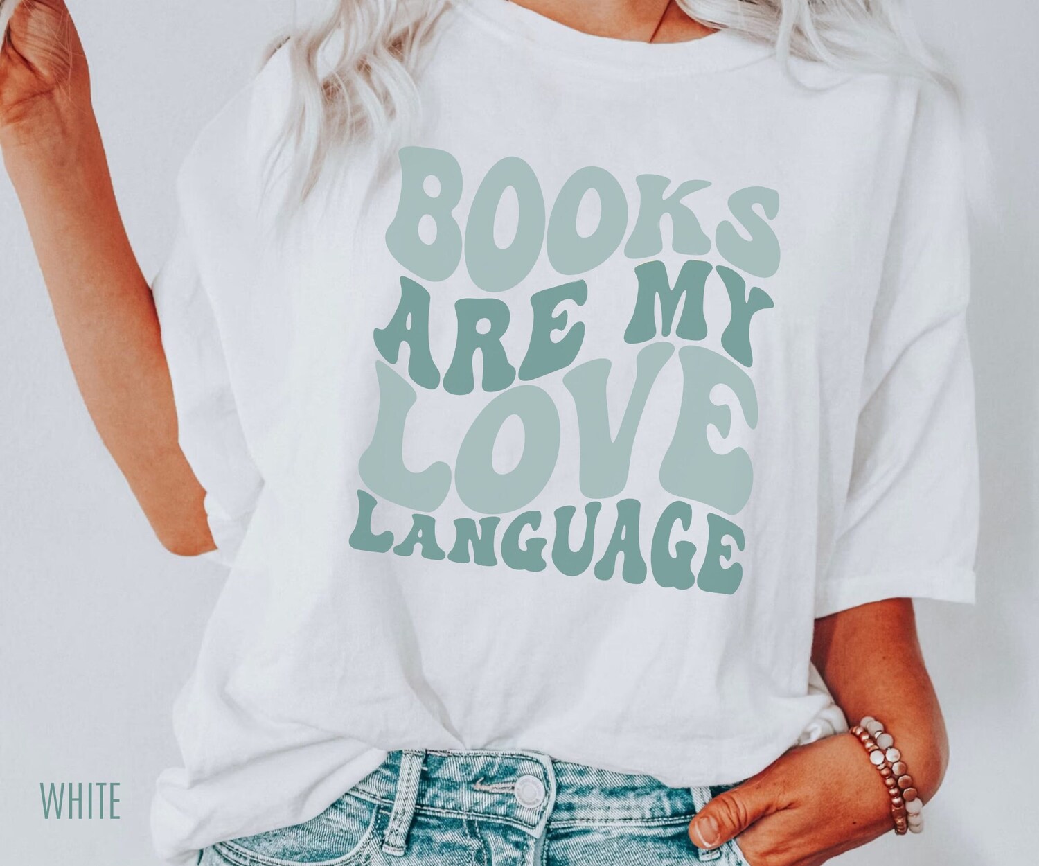 Books Are My Love Language Reading Author Teacher Librarian Literacy Shirt image 1