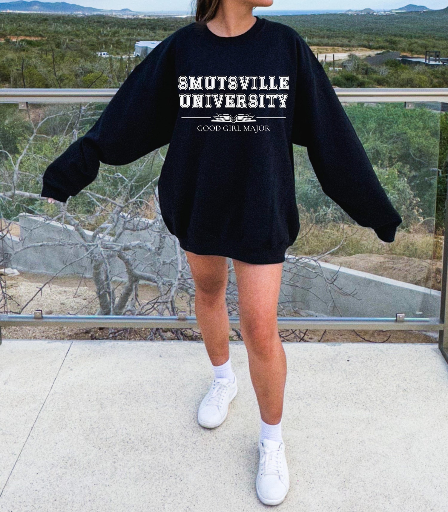 Smutsville University Good Girl Major I'd Rather Be Reading Smut Books Sweatshirt image 1