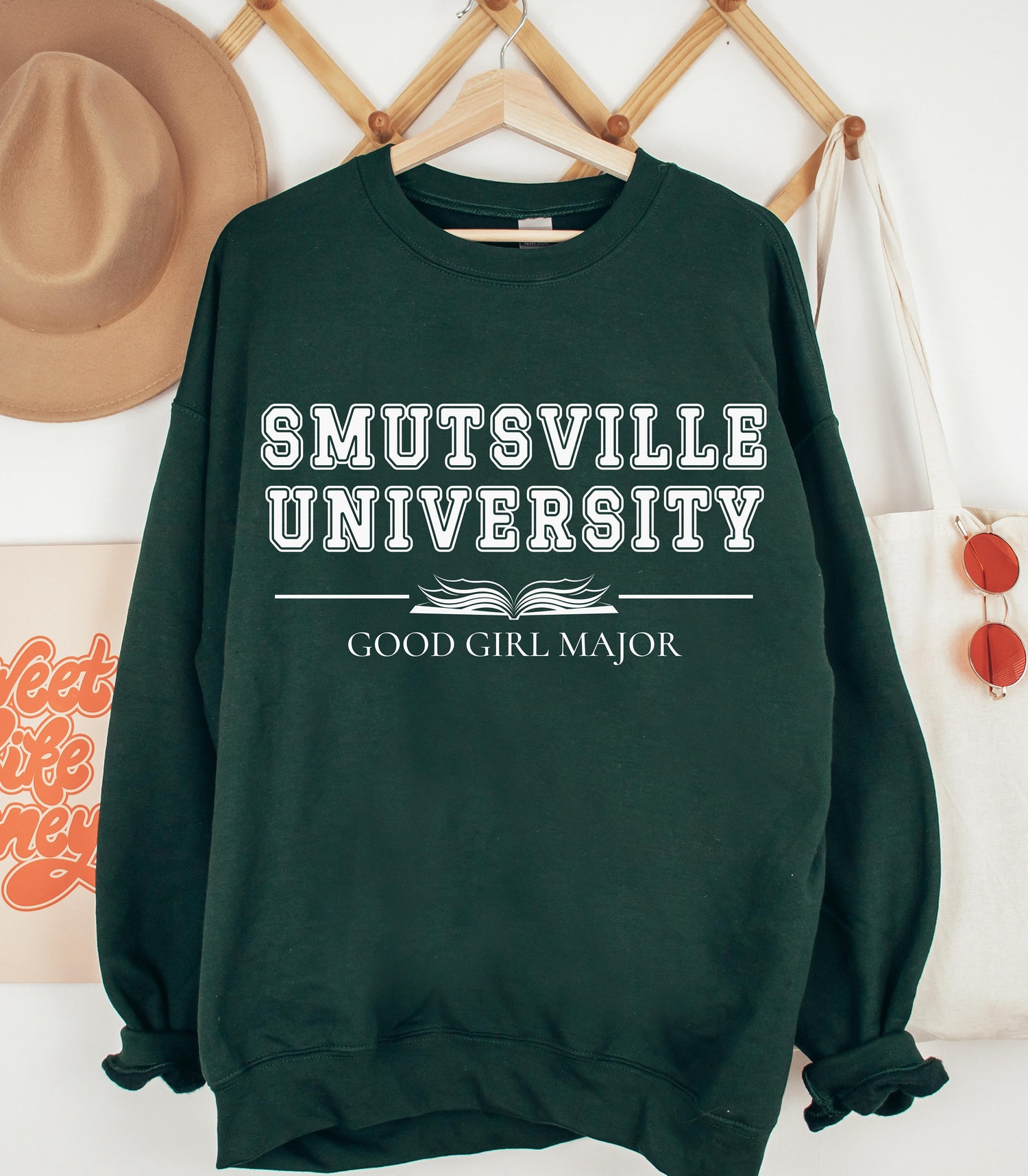 Smutsville University Good Girl Major I'd Rather Be Reading Smut Books Sweatshirt image 5