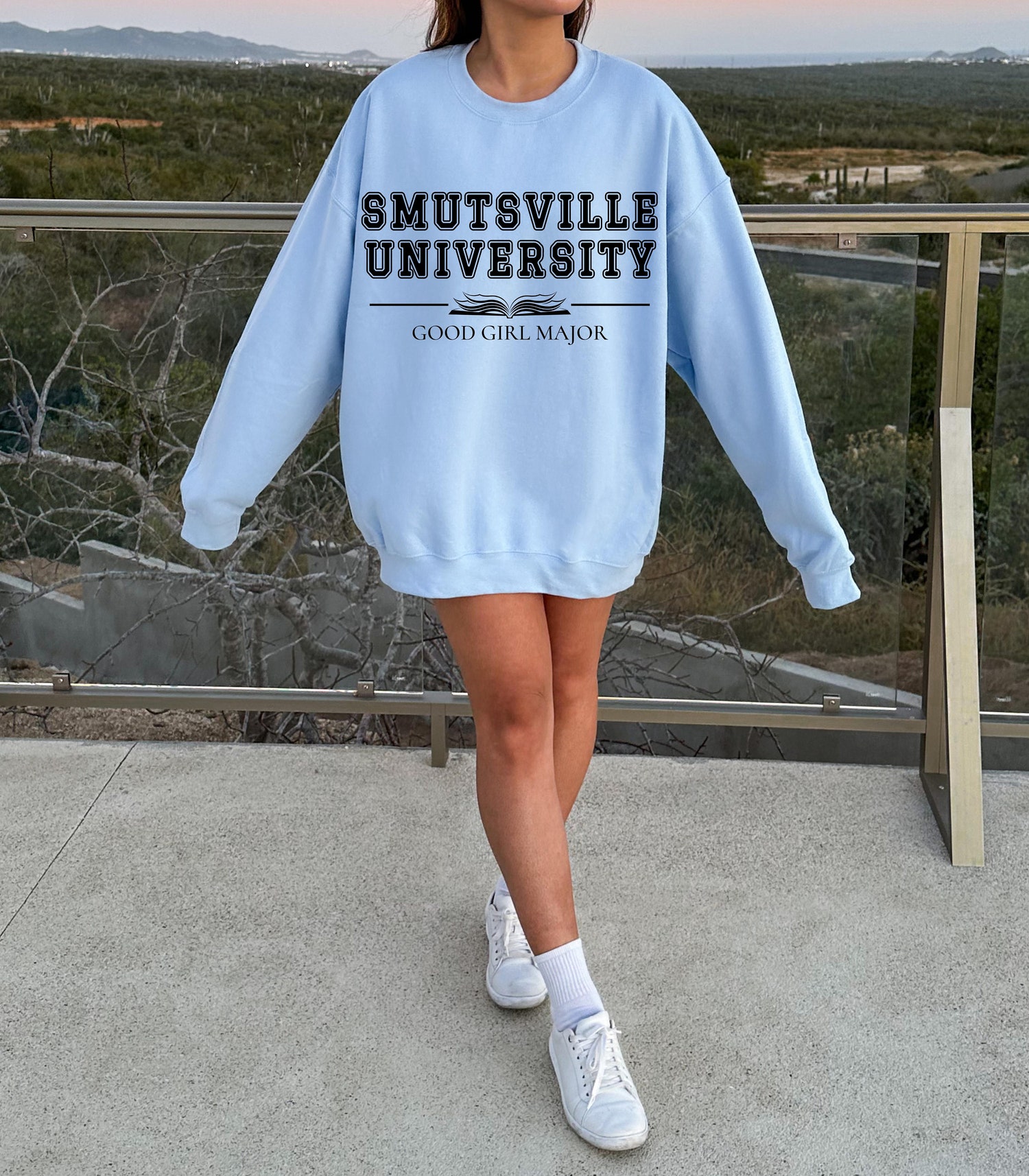 Smutsville University Good Girl Major I'd Rather Be Reading Smut Books Sweatshirt image 6