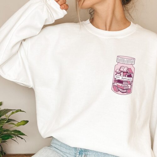 Antidepressant Books Mental Health Reading Literature Reader Sweatshirt image 0