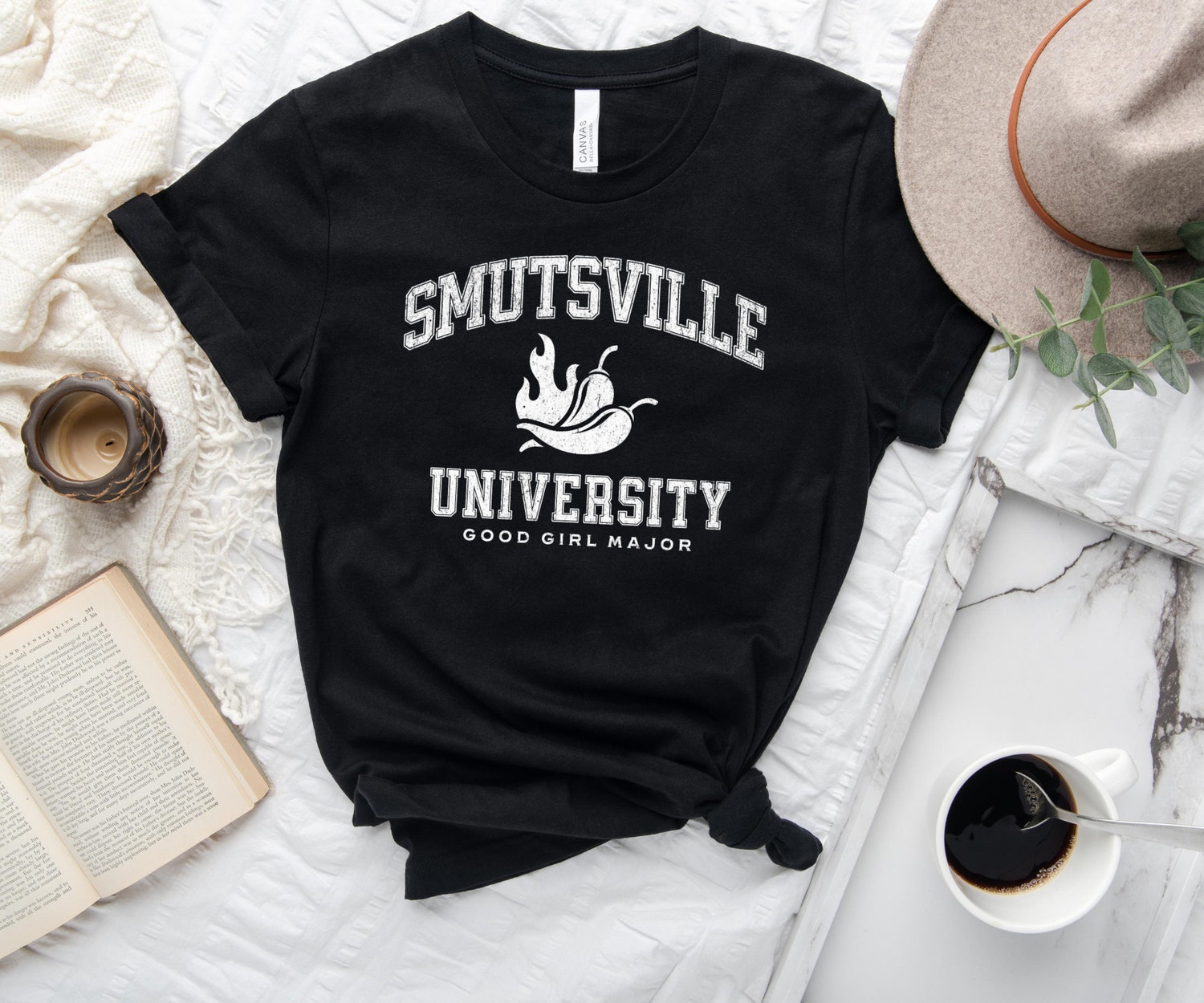 Smutsville University Reader Good Girl Major Spicy Book Lover Smut Romance Reader Shirt image 4