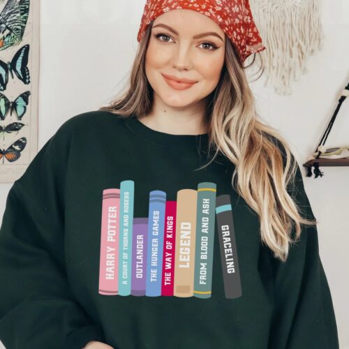 Custom Book Lover Club Cute Funny Women Fandom Novel Series Sweatshirt image 0