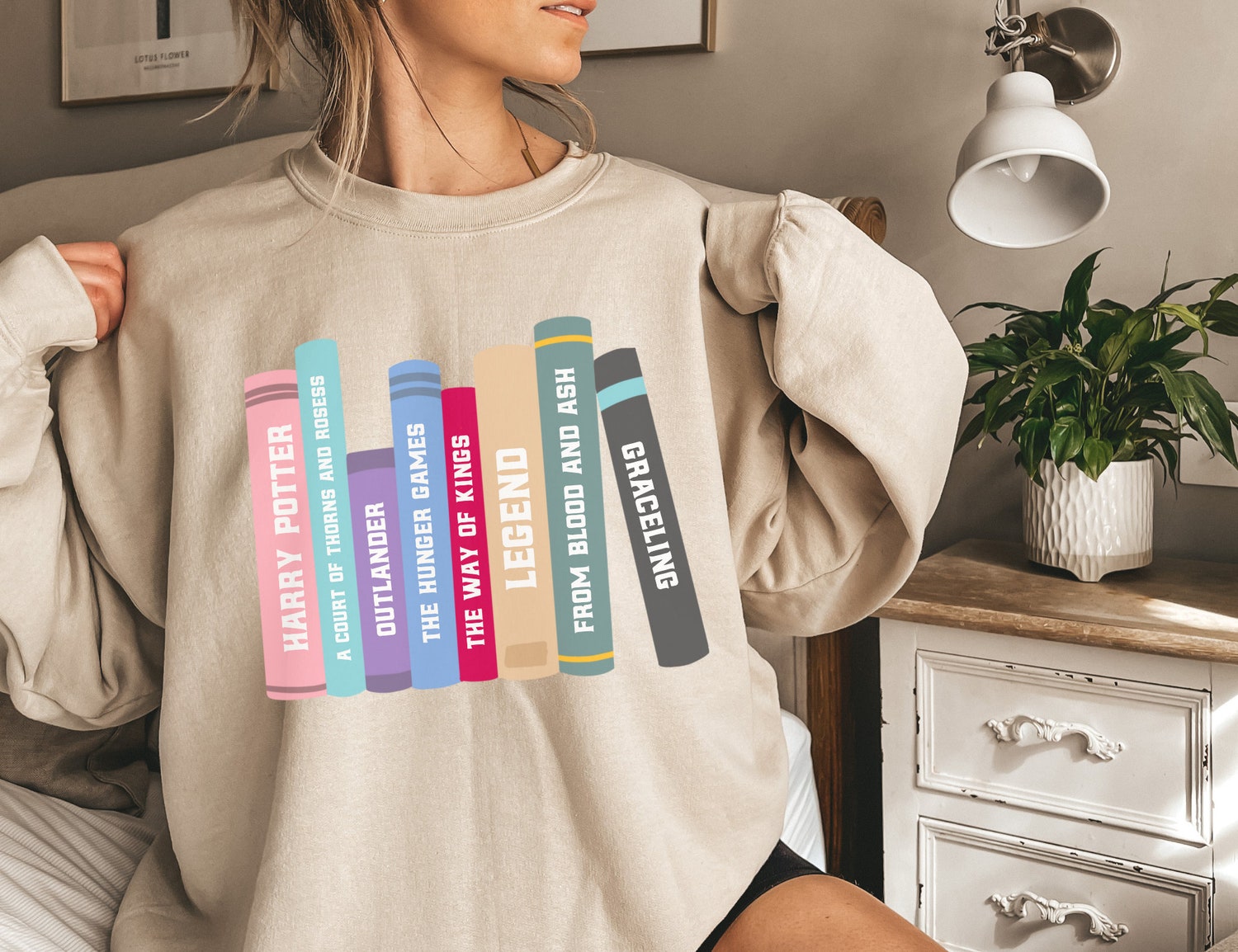 Custom Book Lover Club Cute Funny Women Fandom Novel Series Sweatshirt image 3