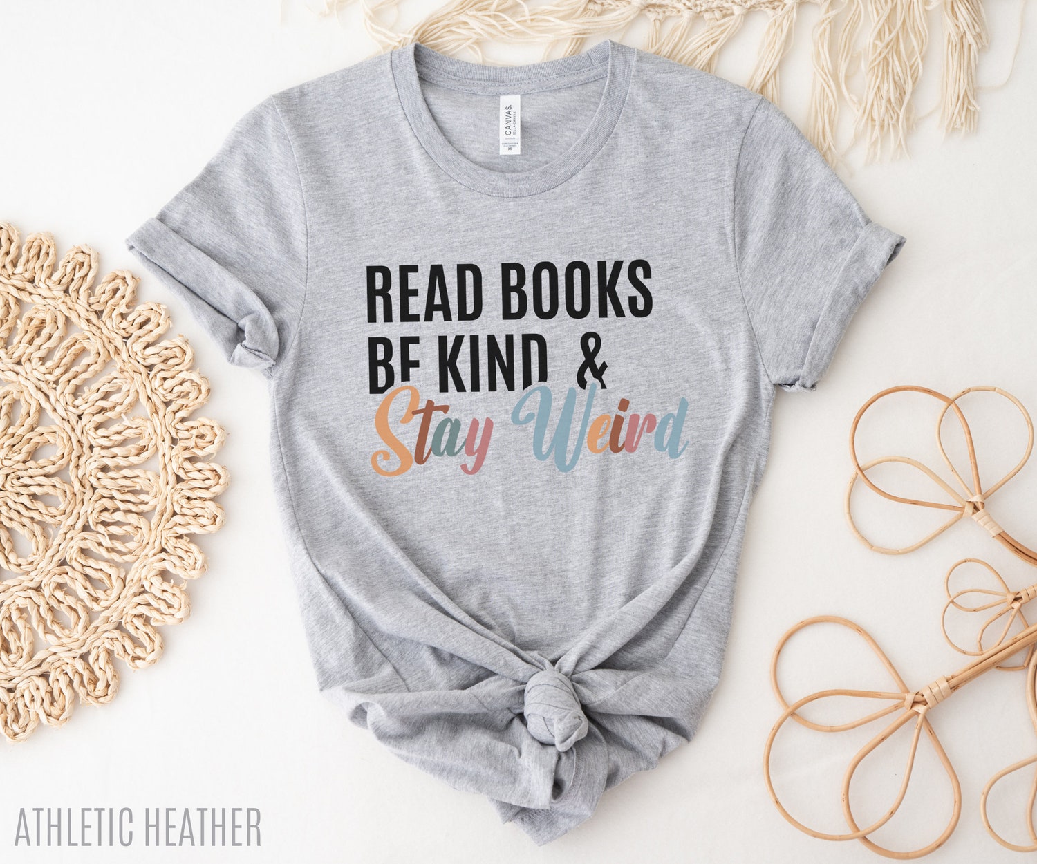 Read Books Be Kind & Stay Weird Lover Literary Librarian Teacher Shirt image 5